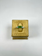 Tsavorite diamond white gold ring